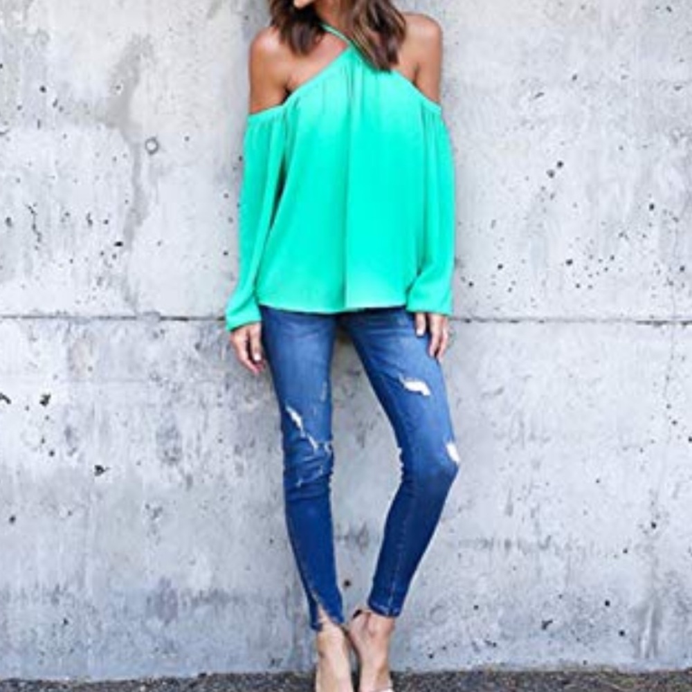 NWT green blouse